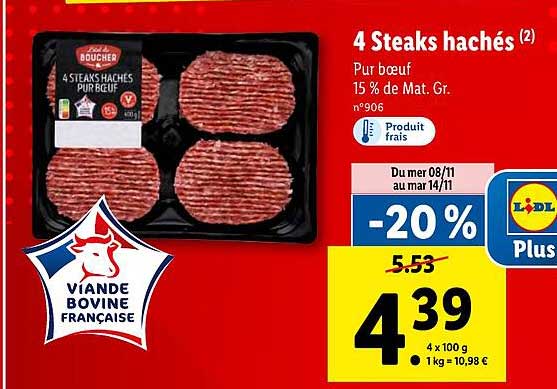 4 Steaks Hachés