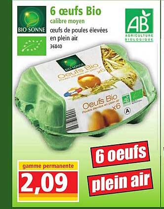 6 œufs bio bio sonne
