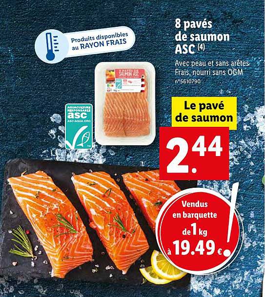 8 Pavés De Saumon Asc