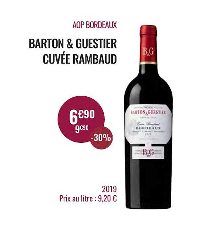 aop bordeaux barton & guestier cuvée rambaud