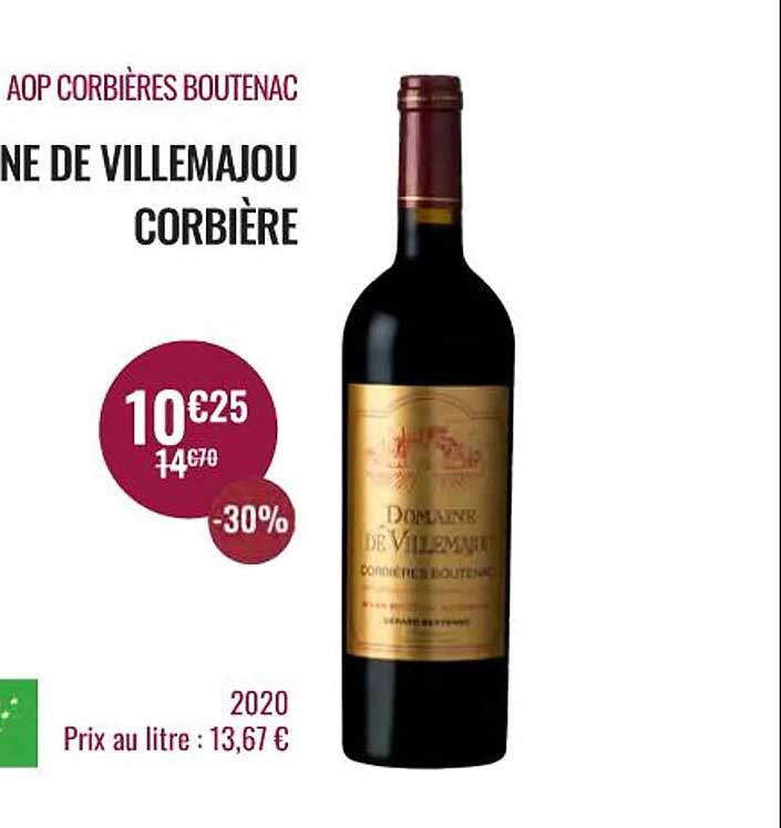 aop coribères boutenac ne de villemajou corbière 2020