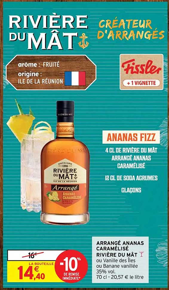 arrangé ananas caramélisé rivière du mât