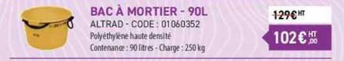 bac à mortier - 90l altrad