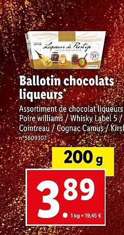 ballotin chocolats liqueurs favorina