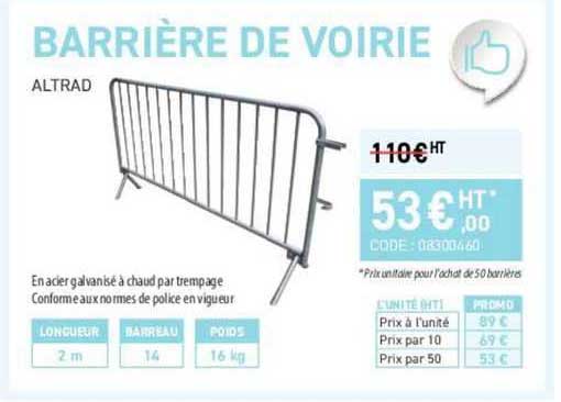 Barrière De Voirie Altrad