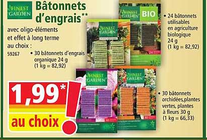 bâtonnets d'engrais finest garden