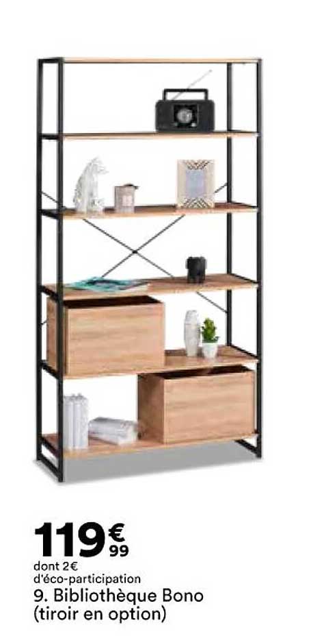Bibliothèque Bono (tiroir En Option)