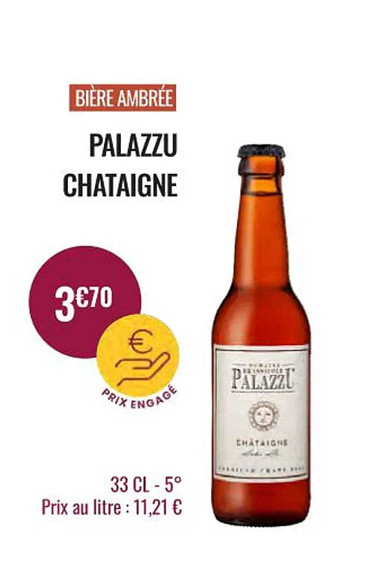 Bière Ambrée Palazzu Châtaigne