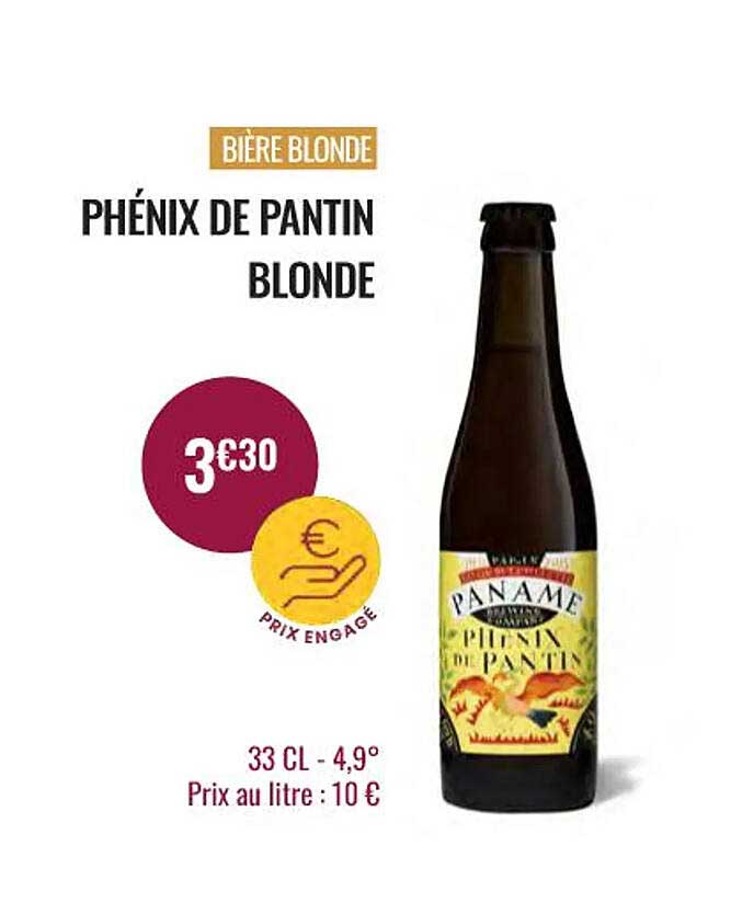 bière blonde phénix de pantin blonde