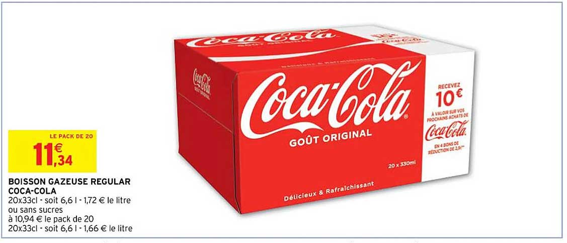 boisson gazeuse regular coca-cola