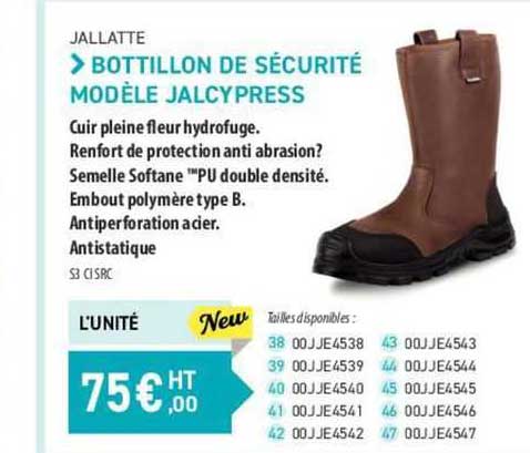 bottillon de sécurité modèle jalcypress jallatte