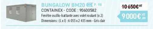 bungalow bm20 containex