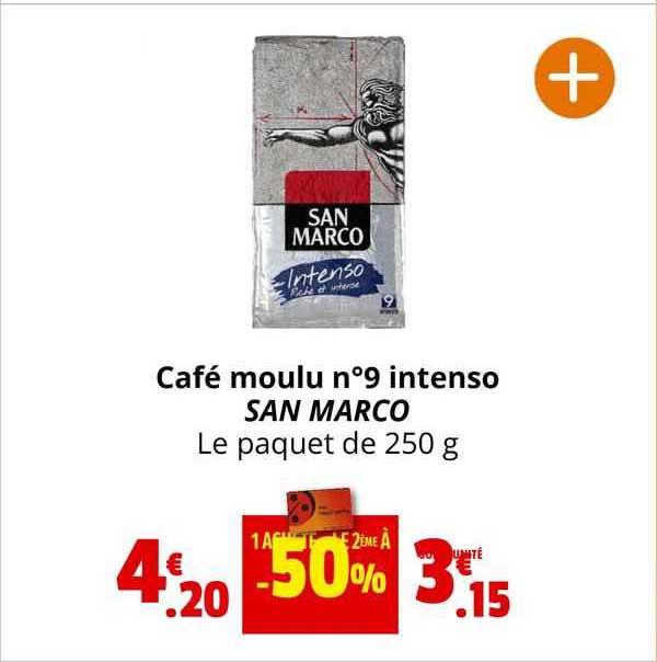 café moulu n°9 intenso san marco