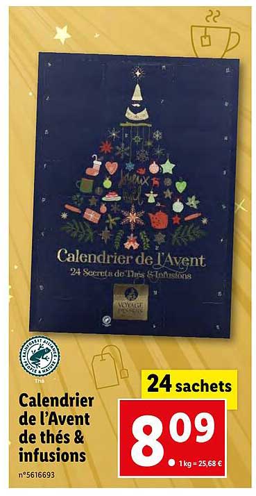 calendrier de l'avent de thés & infusions