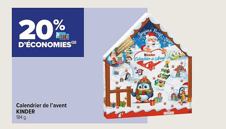 calendrier de l'avent kinder