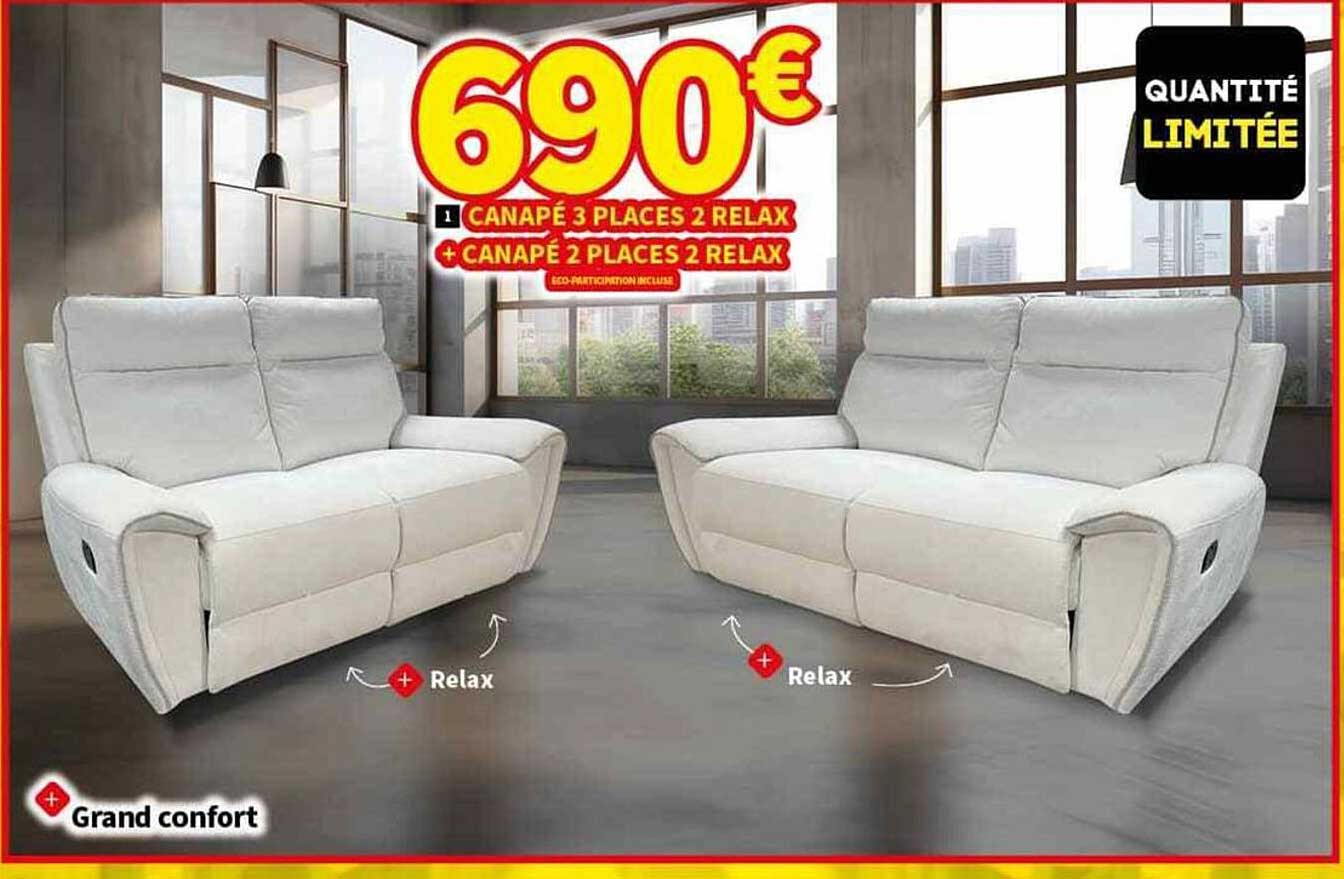 Canapé 3 Places 2 Relax + Canapé 2 Places 2 Relax