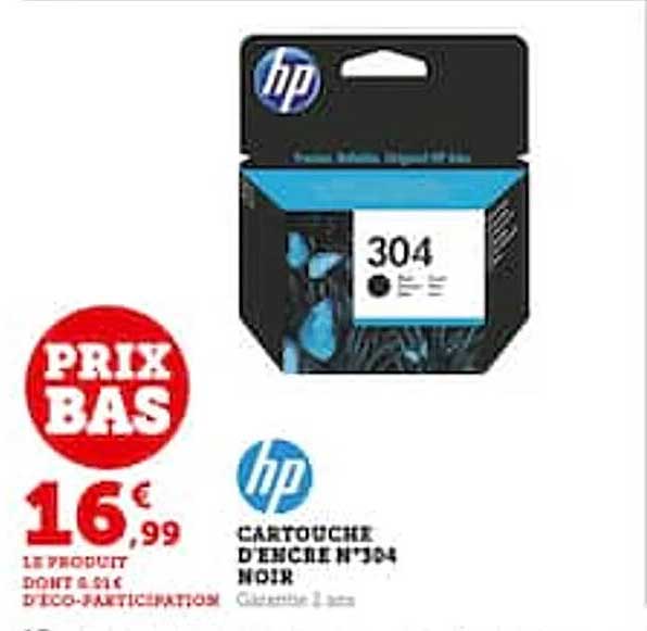 cartouche d'encre n°304 noir hp