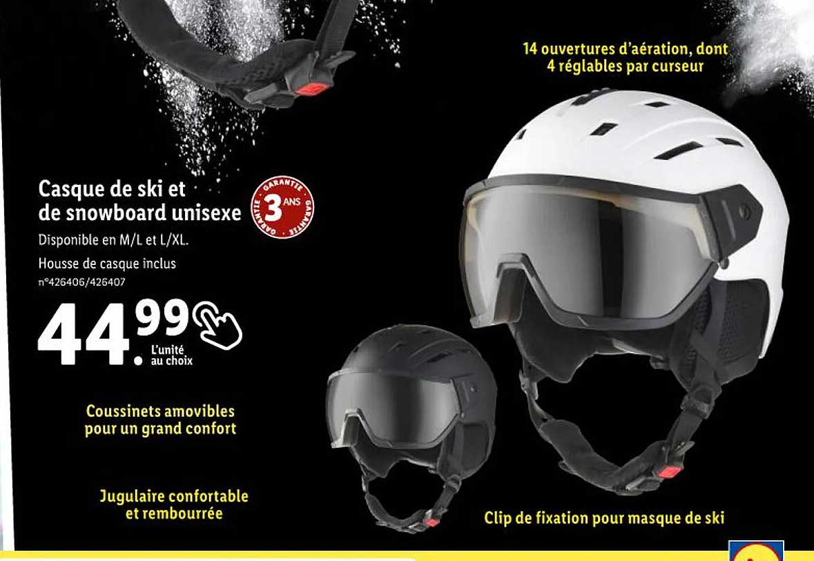 casque de ski et de snowboard unisexe
