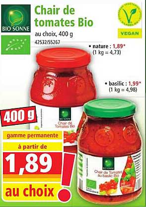 chair de tomates bio bio sonne