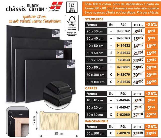 Châssis Black Cotton