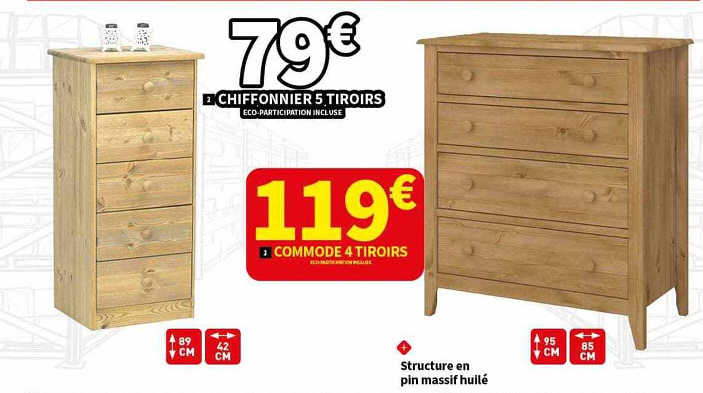 chiffonnier 5 tiroirs