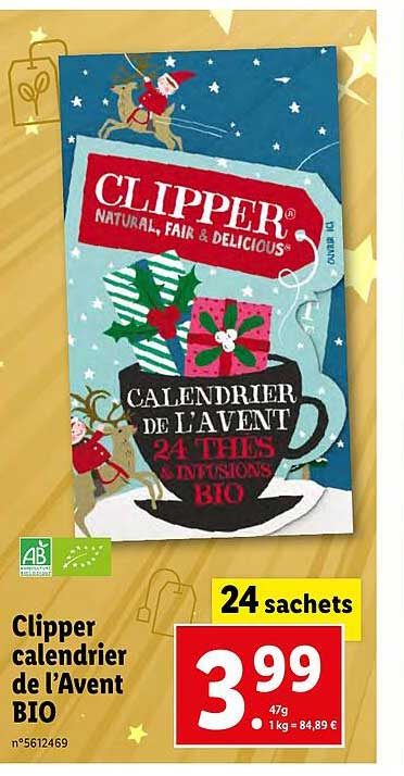 clipper calendrier de l'avent bio