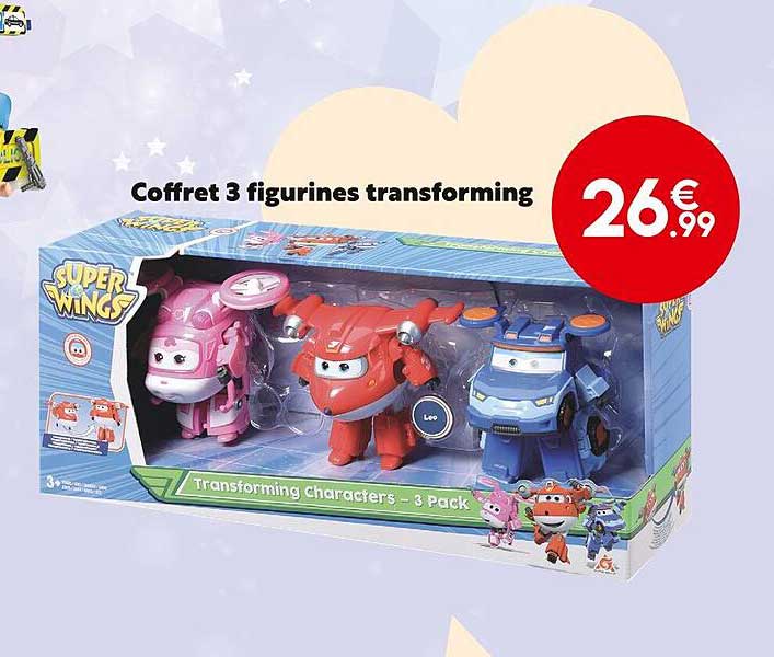 coffret 3 figurines transforming