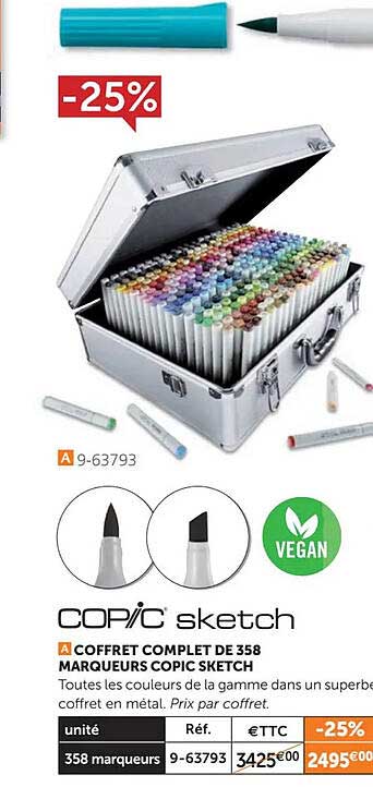 Coffret Complet De 358 Marqueurs Copic Sketch