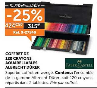 coffret de 120 crayons aquarellables albrecht dürer