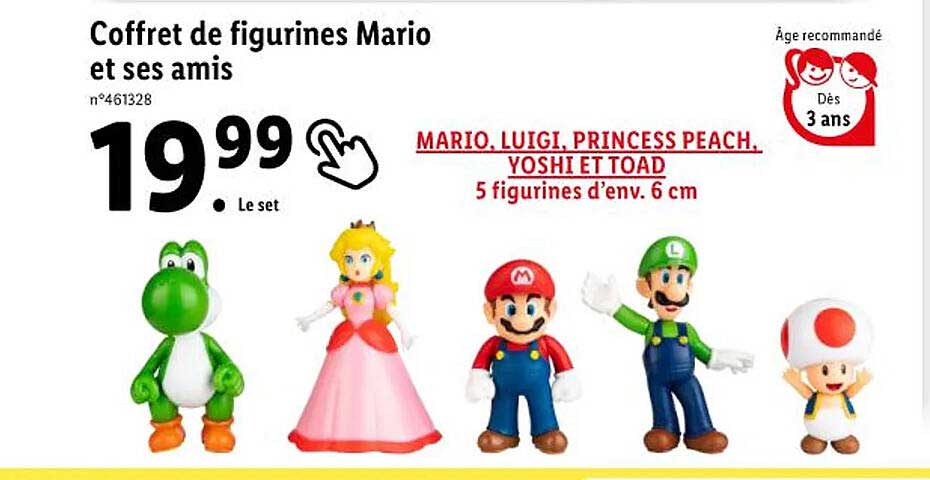 coffret de figurines mario et ses amis
