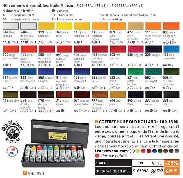 coffret huile old holland