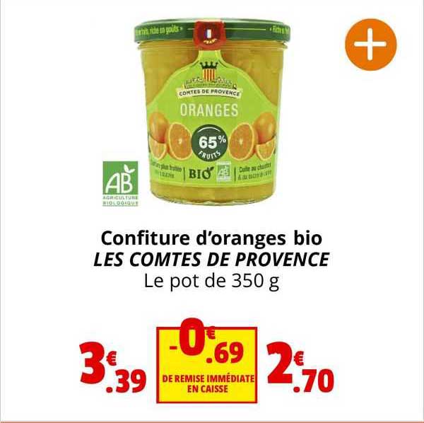confiture d'oranges bio les comtes de provence