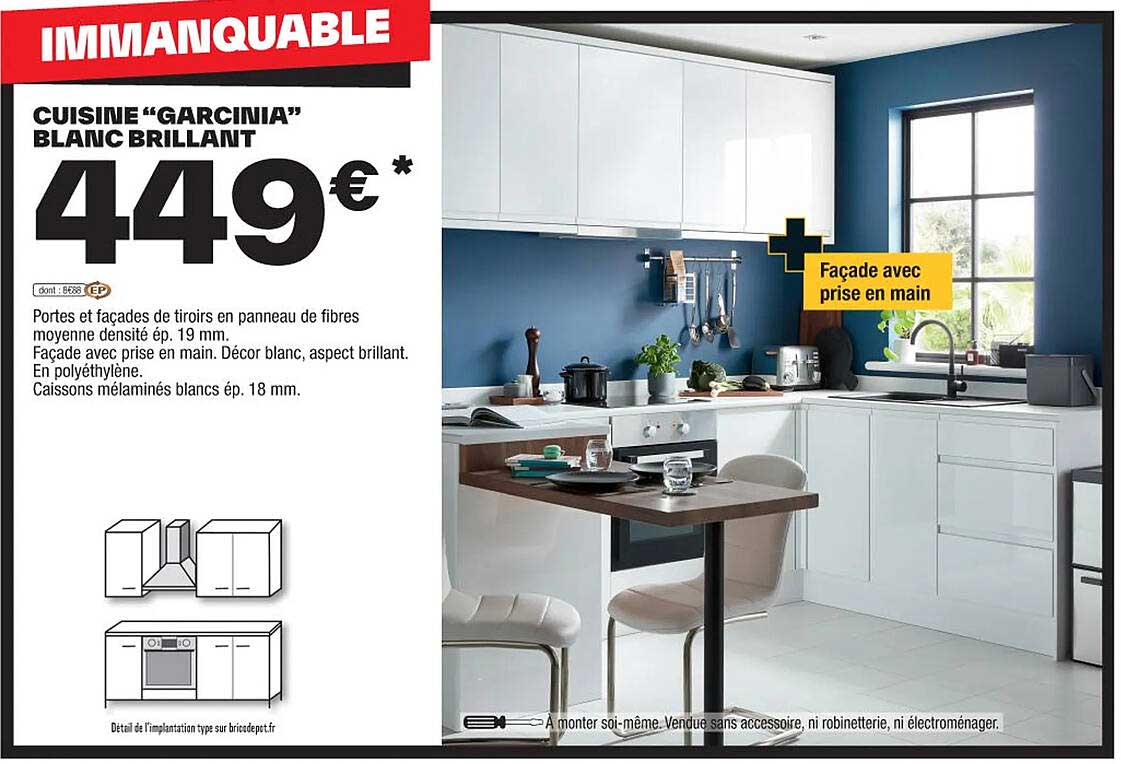 cuisine "garcinia" blanc brillant