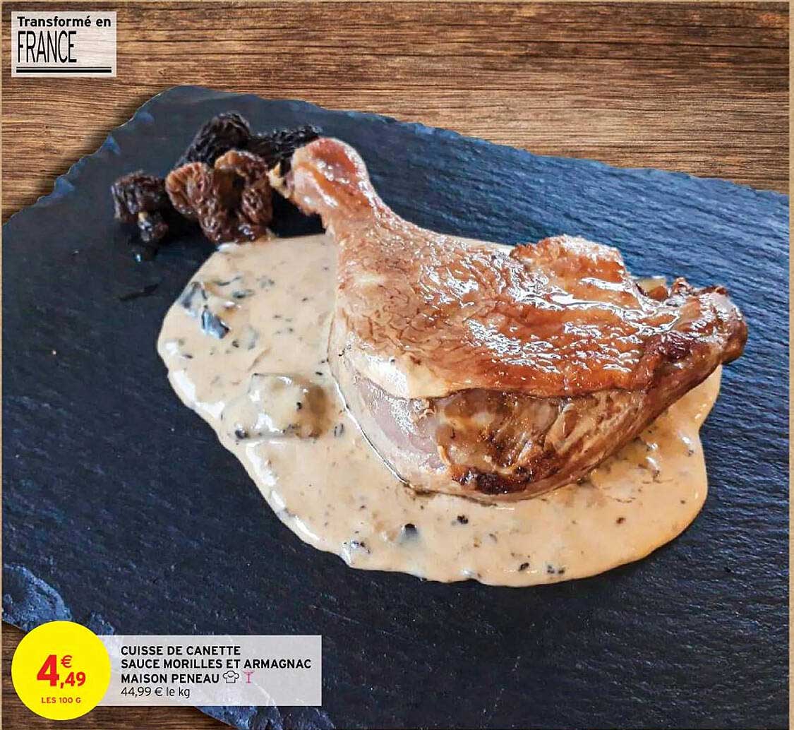 cuisse de canette sauce morilles et armagnac maison peneau