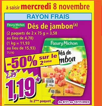 dés de jambon fleury michon