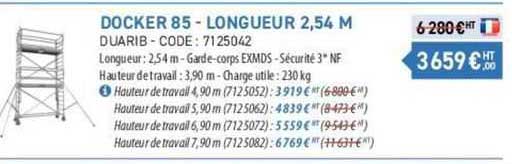 docker 85 duarib - longueur 2,54 m