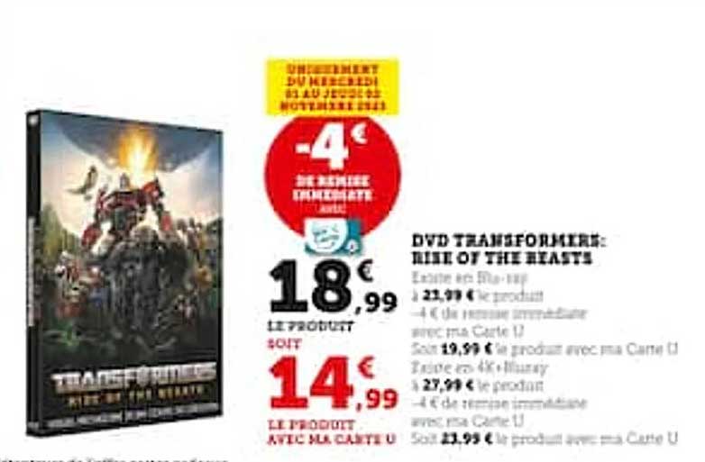 dvd transformers : rise of the beasts