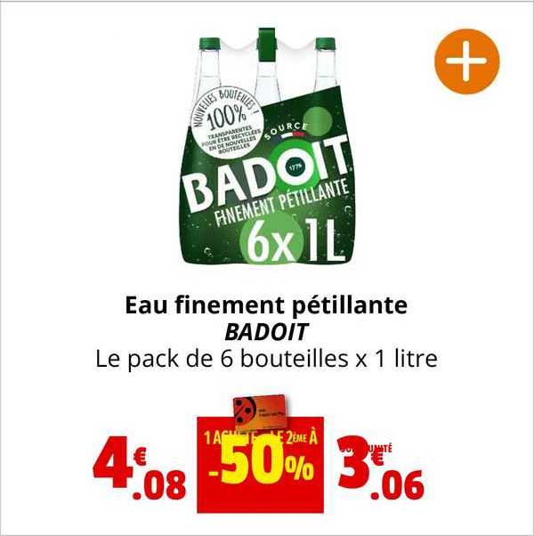 eau finement pétillante badoit