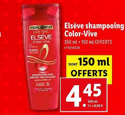 elsève shampooing color-Vive