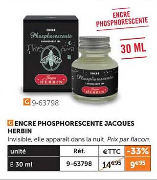 encre phosphorescente jacques herbin