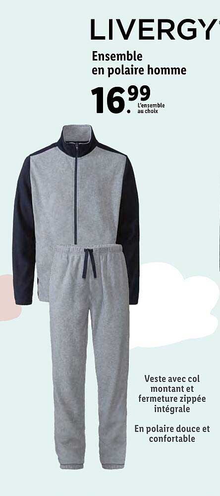 Ensemble En Polaire Homme Livergy