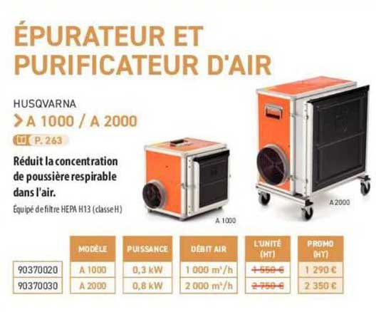 épurateur et purificateur d'air husqvarna
