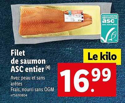 Filet De Saumon Asc Entier