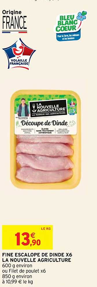 fine escalope de dinde x6 la nouvelle agriculture