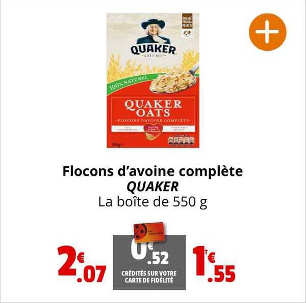 flocons d'avoine complète quaker