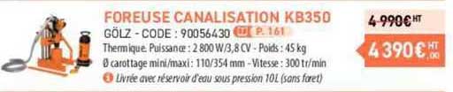 foreuse canalisation kb350 gölz