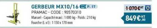 gerbeur mx10/16 pramac
