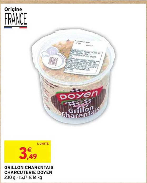 grillon charentais charcuterie doyen