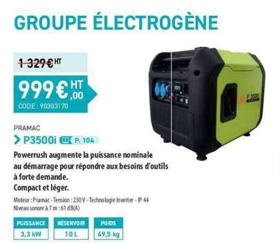 groupe électrogène pramac