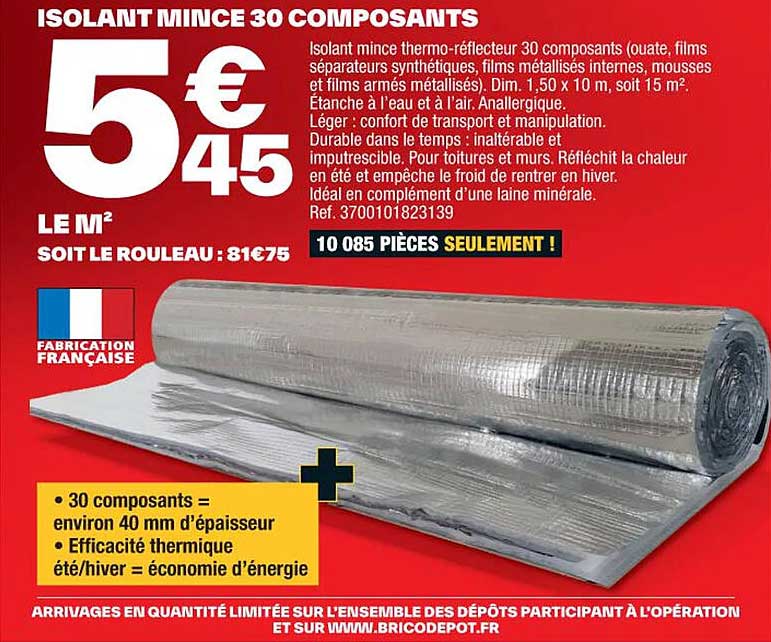 isolant mince 30 composants